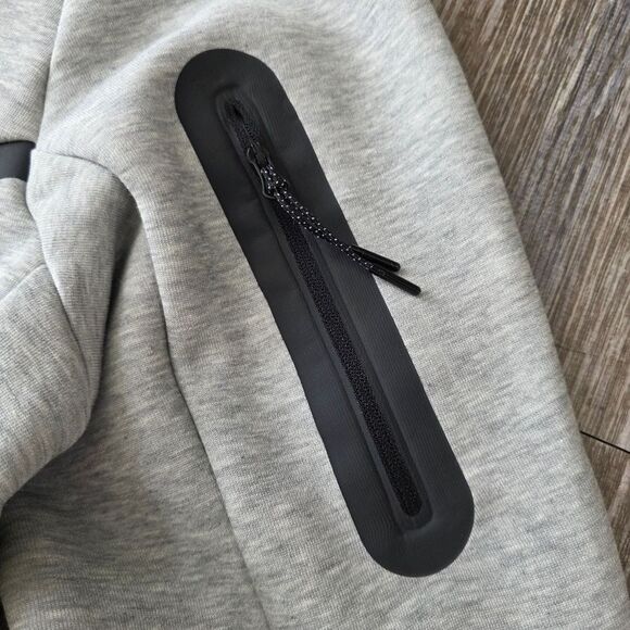 Nike Tech Fleece Windrunner Jacket Heather Grey Black Men's Medium M Hoodie New - Picture 5 of 16